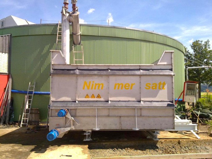 Fond mouvant avec alimentation directe du digesteur
